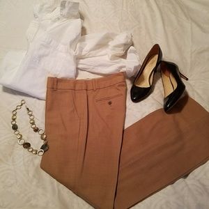 JCrew NWOT Camel Cafe Trouser Size 6